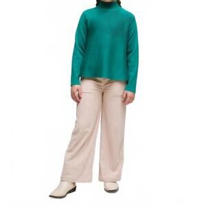 NEW COMPANIA FANTASTICA long sleeve turtleneck top in green